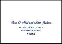 Nautical Classic Letterpress Reply Envelope Design Small