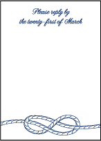 Nautical Classic Letterpress Reply Design Small
