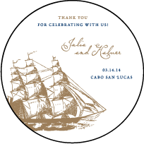 Nautilus Letterpress Coaster Design Small