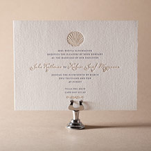 Nautilus Letterpress Invitation Design Small