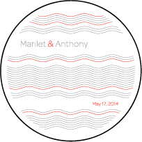 Neo Luna Letterpress Coaster Design Small