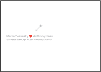 Neo Luna Letterpress Reply Envelope Design Small