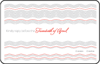 Neo Luna Letterpress Reply Postcard Front Design Small