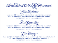 New Calligraphy Letterpress Direction Design Small