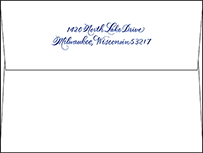 New Calligraphy Letterpress Envelope Design Small