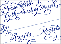 New Calligraphy Letterpress Reply Design Small