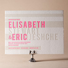 New Horizon Letterpress Invitation Design Small
