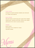 New Washi Letterpress Menu Design Small