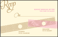 New Washi Letterpress Reply Postcard Front Design Small