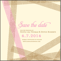 New Washi Letterpress Save The Date Design Small