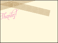 New Washi Letterpress Thank You Card Flat Design Small
