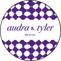 Nola Dots Letterpress Coaster Design Small