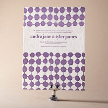 Nola Dots Letterpress Invitation Design Small