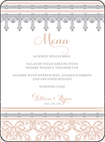 Nouveau Letterpress Menu Design Small