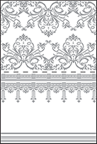 Nouveau Letterpress Placecard Fold Design Small
