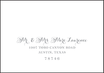Nouveau Letterpress Reply Envelope Design Small