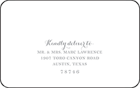 Nouveau Letterpress Reply Postcard Front Design Small