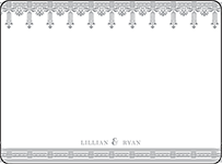 Nouveau Letterpress Thank You Card Flat Design Small