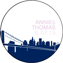 NYC Modern Letterpress Coaster Design Small