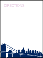 NYC Modern Letterpress Direction Design Small