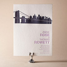 NYC Modern Letterpress Invitation Design Small