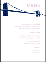 NYC Modern Letterpress Menu Design Small
