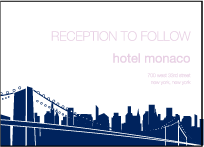 NYC Modern Letterpress Reception Design Small