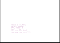NYC Modern Letterpress Reply Envelope Design Small