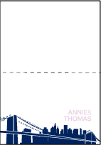 NYC Modern Letterpress Thank You Card Fold Design Small