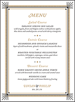 Odeon Letterpress Menu Design Small