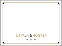 Odeon Letterpress Placecard Flat Design Small