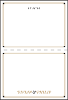 Odeon Letterpress Placecard Fold Design Small