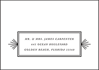 Odeon Letterpress Reply Envelope Design Small