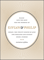 Odeon Letterpress Save The Date Design Small