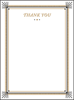 Odeon Letterpress Thank You Card Flat Design Small