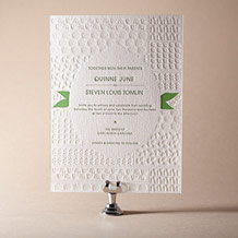 Organic Letterpress Invitation Design Small