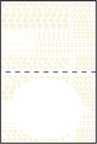 Organic Letterpress Placecard Fold Design Small