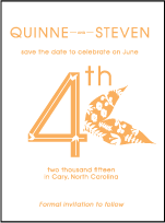 Organic Letterpress Save The Date Design Small