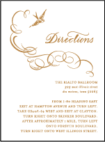 Ornate Flourish Letterpress Direction Design Small