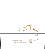 Ornate Flourish Letterpress Envelope Design Small