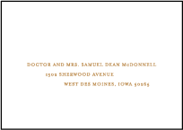 Ornate Flourish Letterpress Reply Envelope Design Small