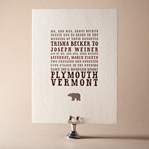 Overlook Letterpress Invitation Design Small