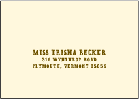 Overlook Letterpress Reply Envelope Design Small