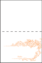 Palace Garden Letterpress Placecard Fold Design Small