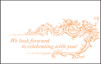 Palace Garden Letterpress Reply Postcard Front Design Small