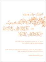 Palace Garden Letterpress Save The Date Design Small