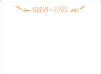 Palace Garden Letterpress Thank You Card Flat Design Small