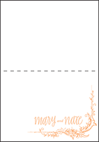 Palace Garden Letterpress Thank You Card Fold Design Small