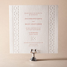 Palmas Letterpress Invitation Design Small