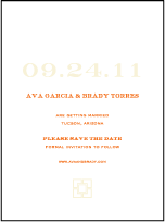 Palmas Letterpress Save The Date Design Small